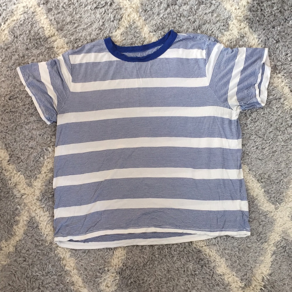 American Eagle Blue and White Striped Top